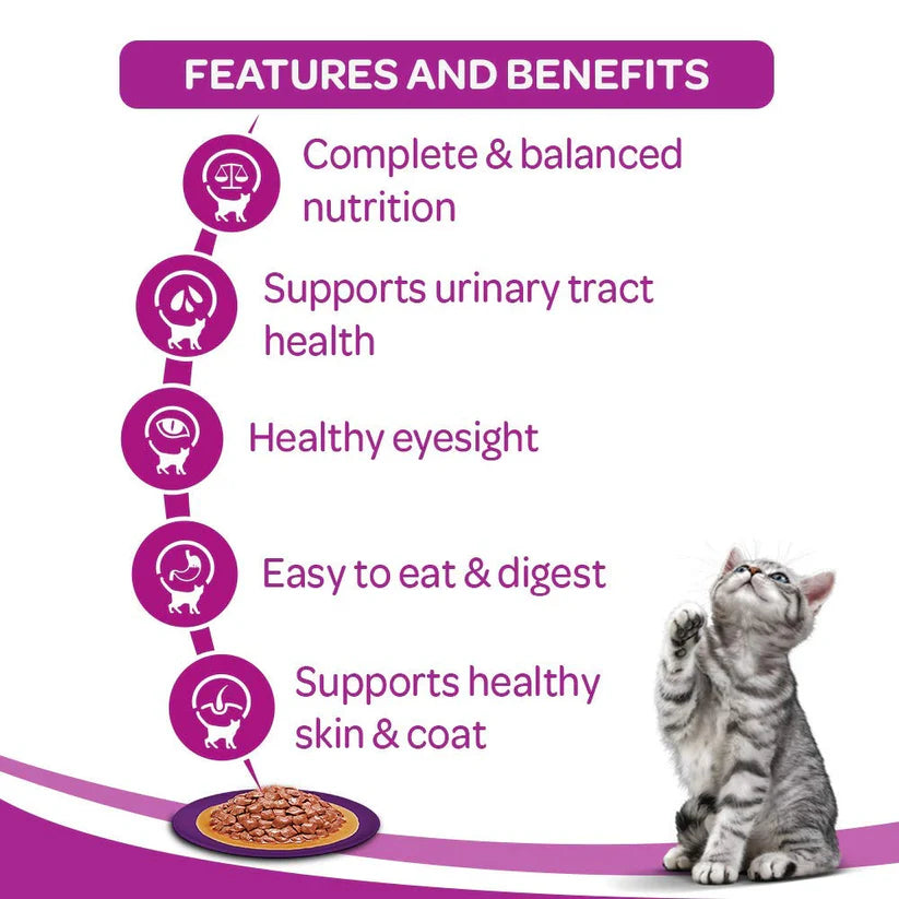 Whiskas Tuna in Jelly Adult Wet Cat Food (85 gm) packs