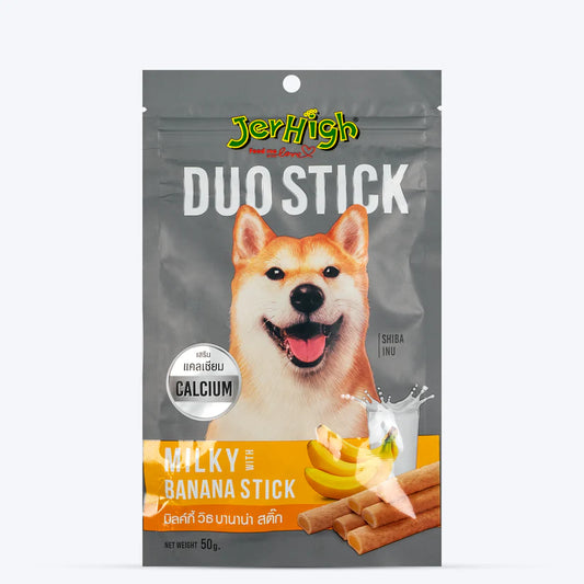 JerHigh Duo Stick Dog Treat  Milk with Banana (50 g)