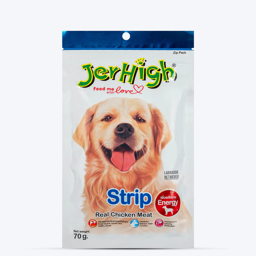 JerHigh Strip Dog Treats with Real Chicken Meat (70 g)