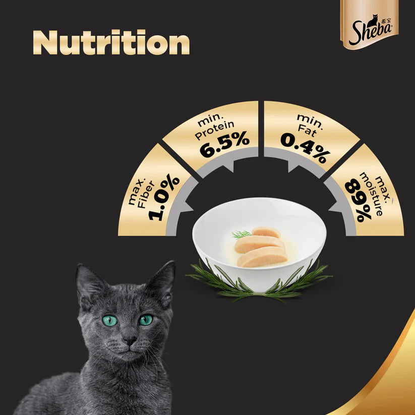 Sheba Rich Chicken Premium Loaf Adult Wet Cat Food (70 g) Packs