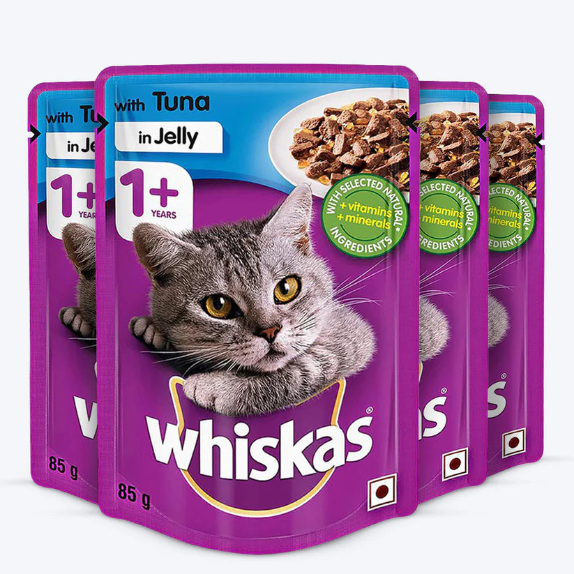 Whiskas Tuna in Jelly Adult Wet Cat Food (85 gm) packs