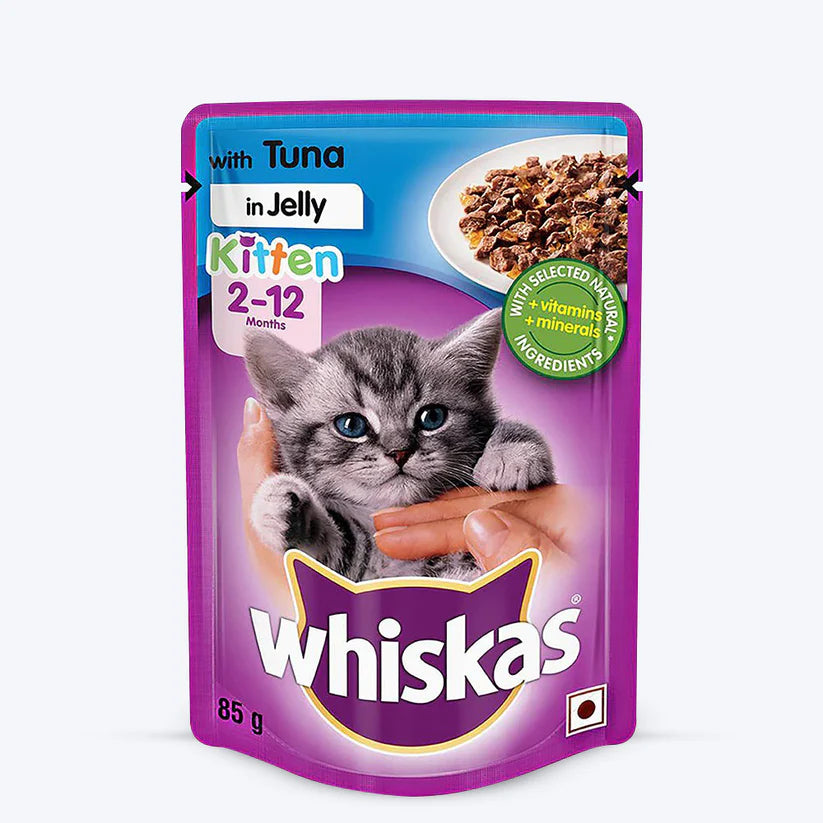 Whiskas Tuna in Jelly Wet Kitten Food (85 g) packs