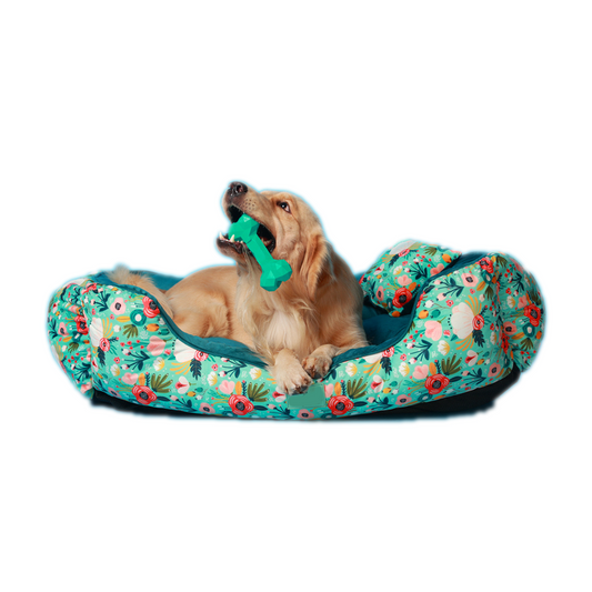 Furrfab Garden Print Dog Bed