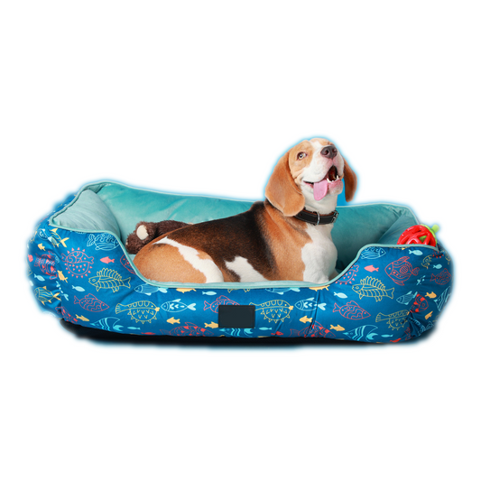 Furrfab Baby Fish Print Dog Bed