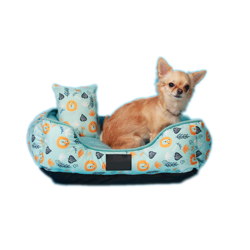 Furrfab Baby Lion  Print Dog Bed