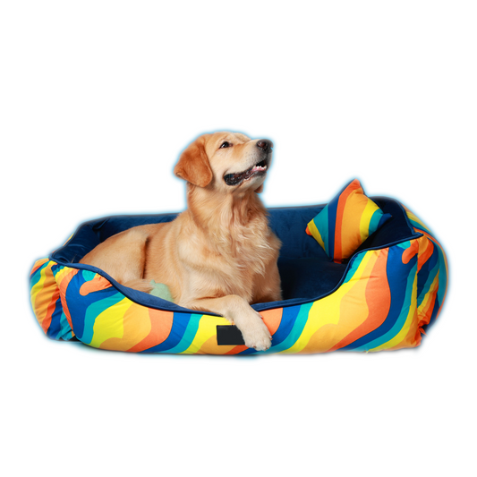 Furrfab Holographic Print Dog Bed