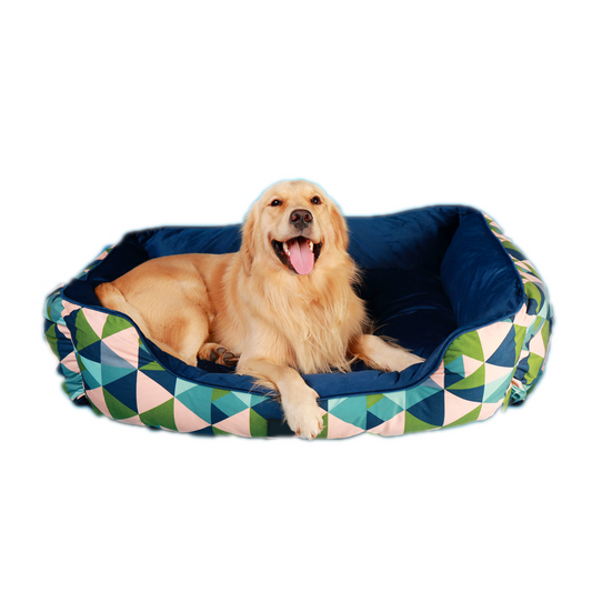 Furrfab Triangle Print Dog Bed