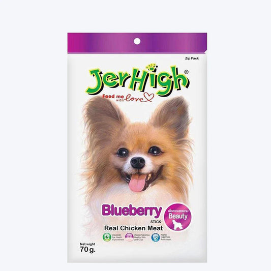 JerHigh Blueberry Stick Dog Treats with Real Chicken Meat (70 g)