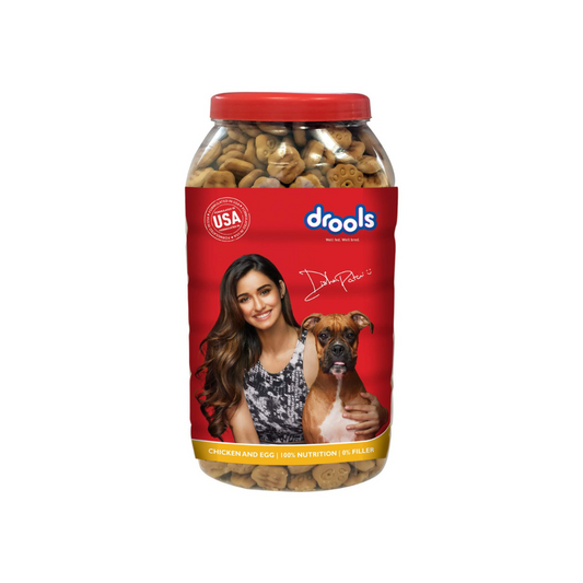 Drools Chicken and Egg Biscuit, Dog Treats Jar (900 g)