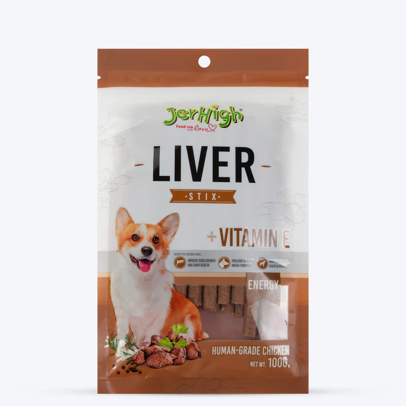 JerHigh Liv Stix Dog Treats - 100 g