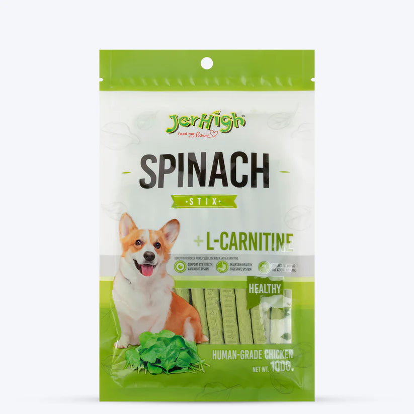 JerHigh Spinach Stix Dog Treats (100 g)