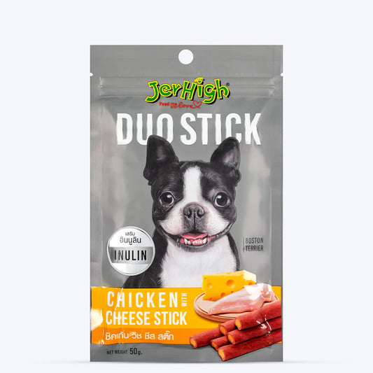 JerHigh Duo Stick Dog Treat Chicken with Cheese (50 g)