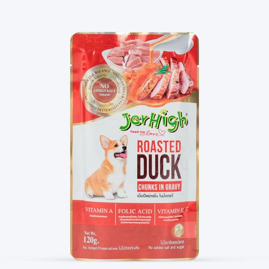 JerHigh Roasted Duck in Gravy Wet Dog Food  (120 g)