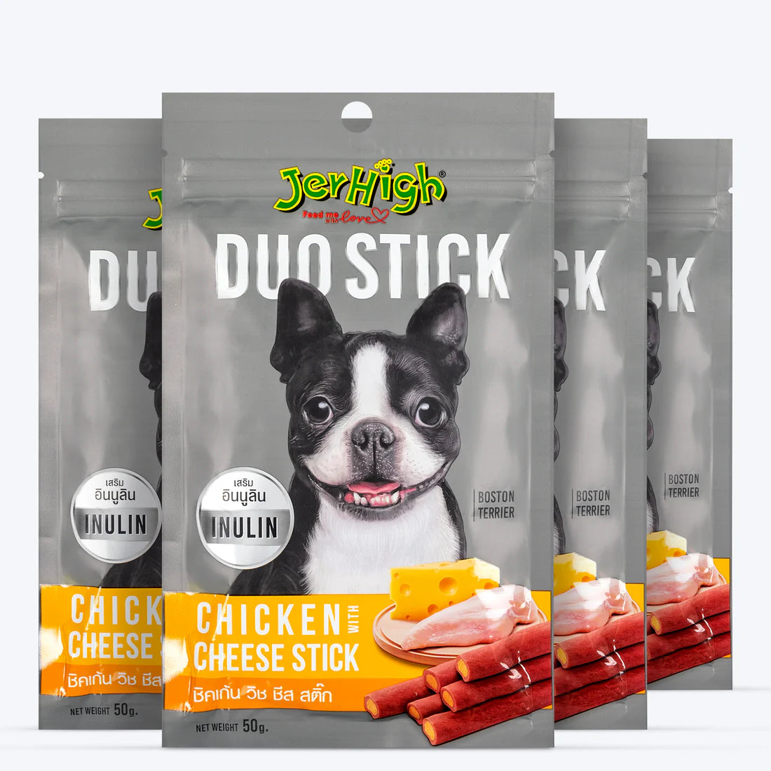 JerHigh Duo Stick Dog Treat Chicken with Cheese (50 g)