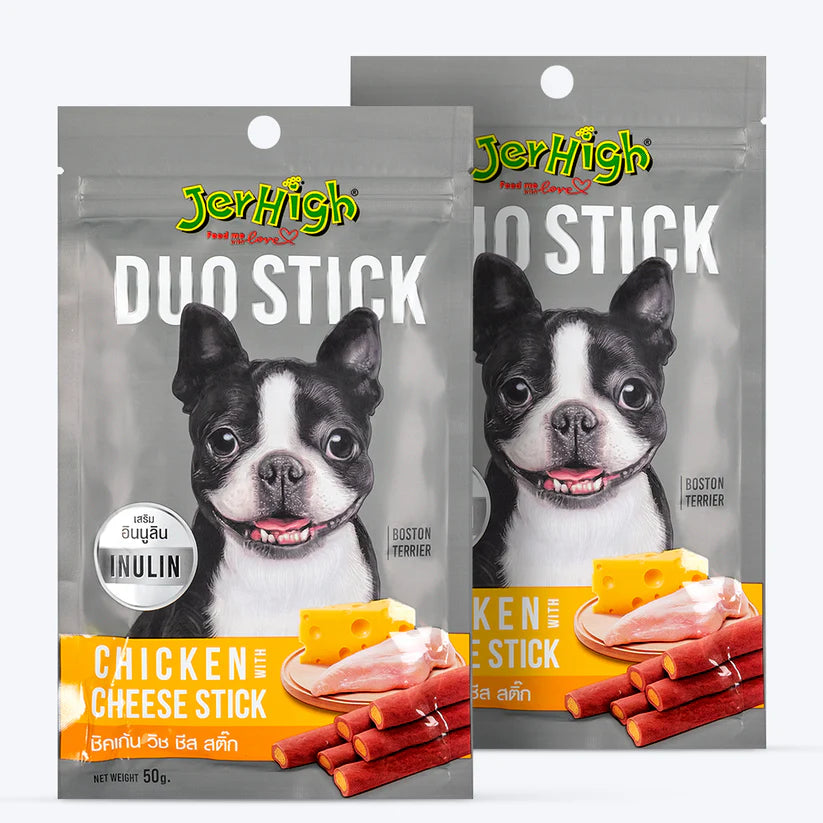 JerHigh Duo Stick Dog Treat Chicken with Cheese (50 g)