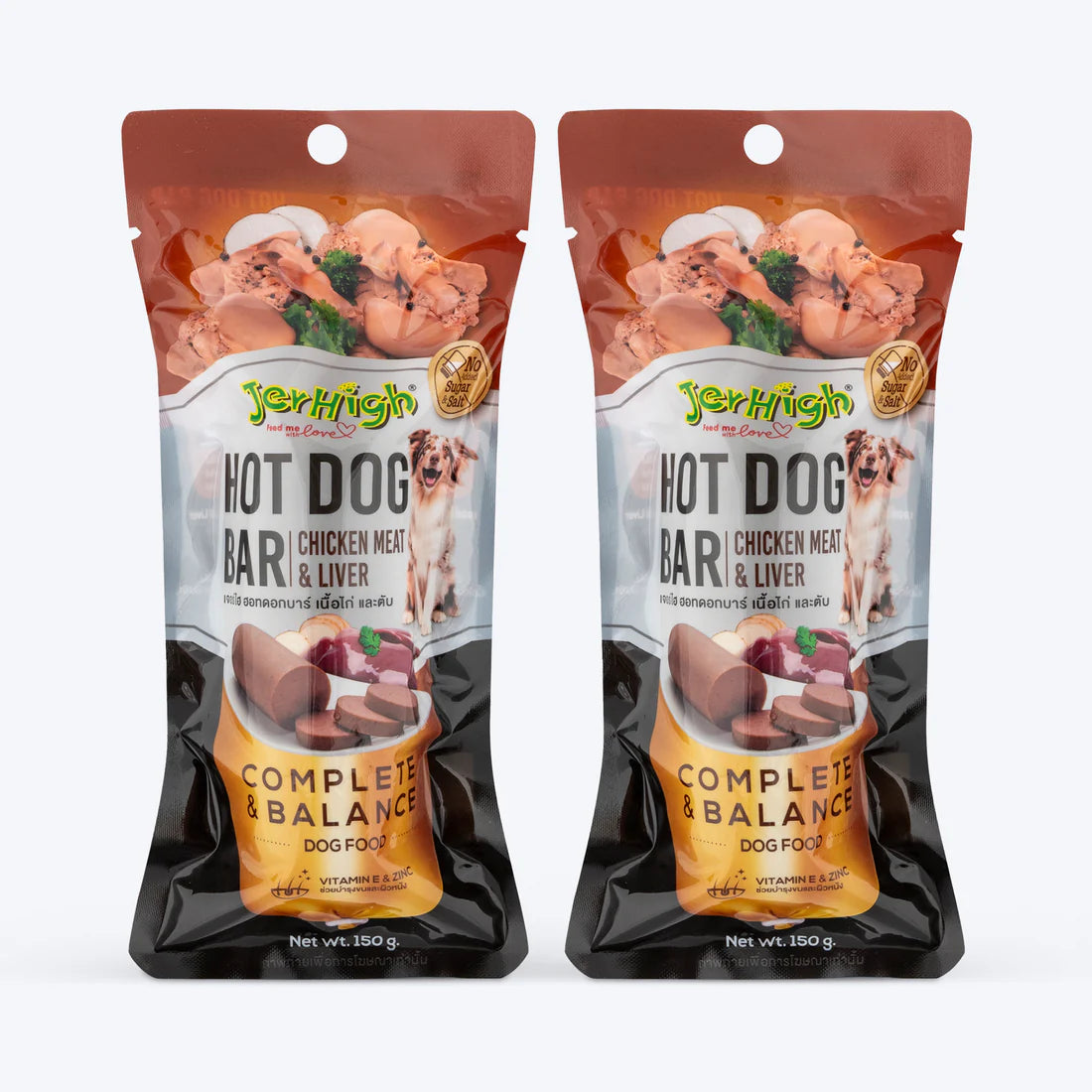 JerHigh Hotdog-Bar Dog Treat - Liver (150 g)