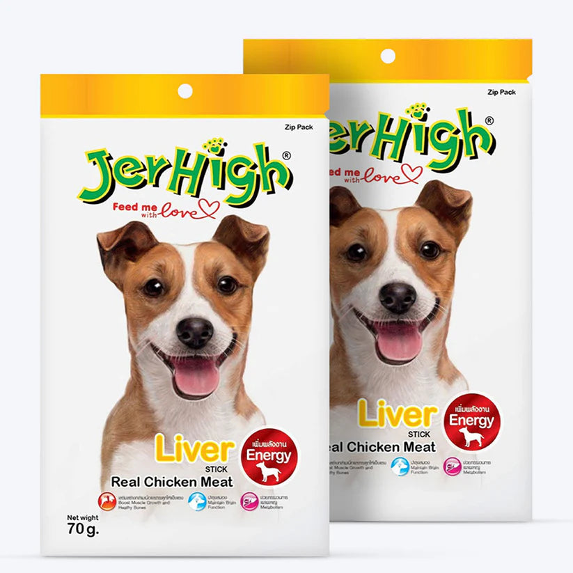 JerHigh Liver Stick Dog Treats with Real Chicken Meat