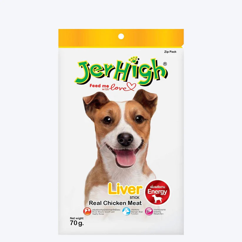 JerHigh Liver Stick Dog Treats with Real Chicken Meat