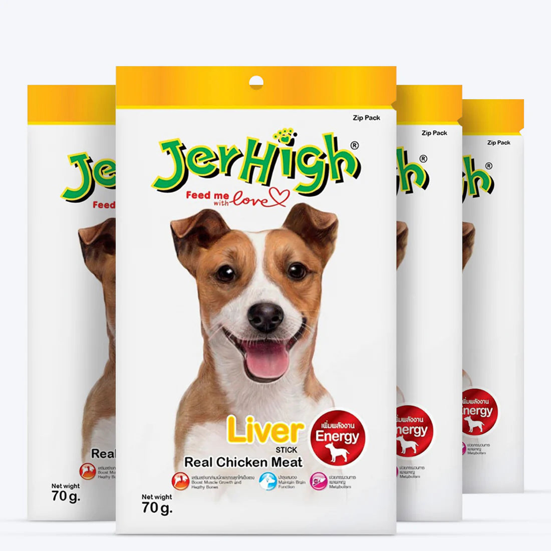 JerHigh Liver Stick Dog Treats with Real Chicken Meat