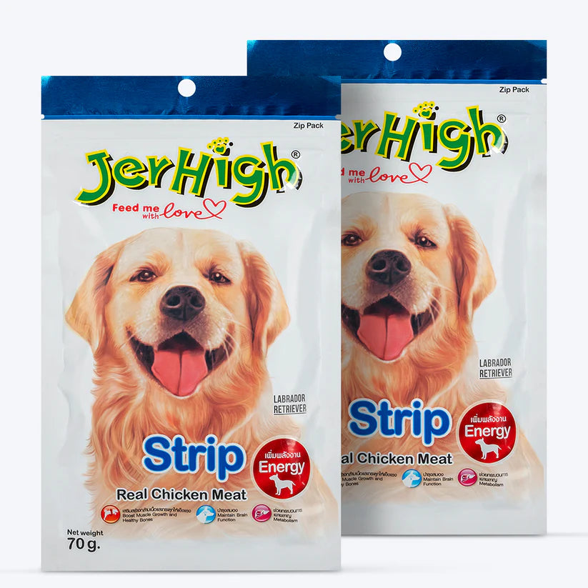 JerHigh Strip Dog Treats with Real Chicken Meat (70 g)