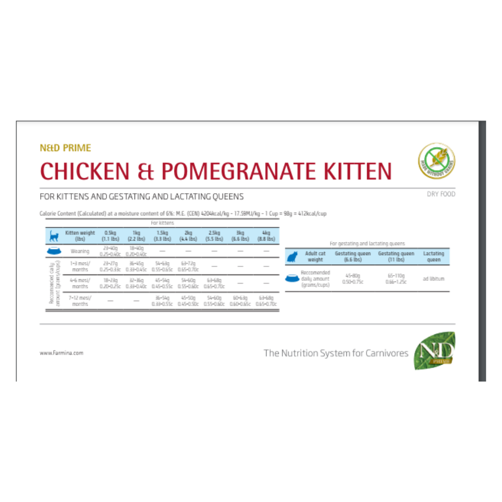 FARMINA CHICKEN & POMEGRANATE KITTEN DRY