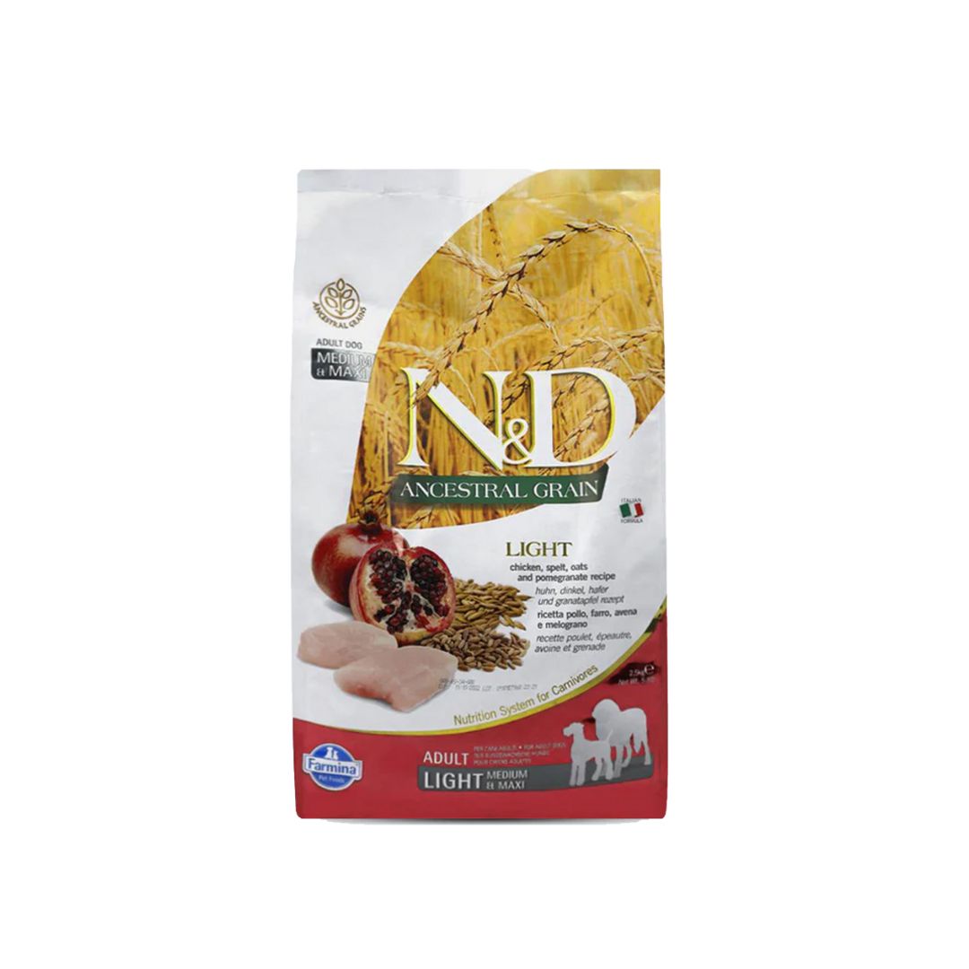 Farmina N&D Low Grain Medium & Maxi Breed Senior Adult Dry Dog Food - Chicken & Pomegranate