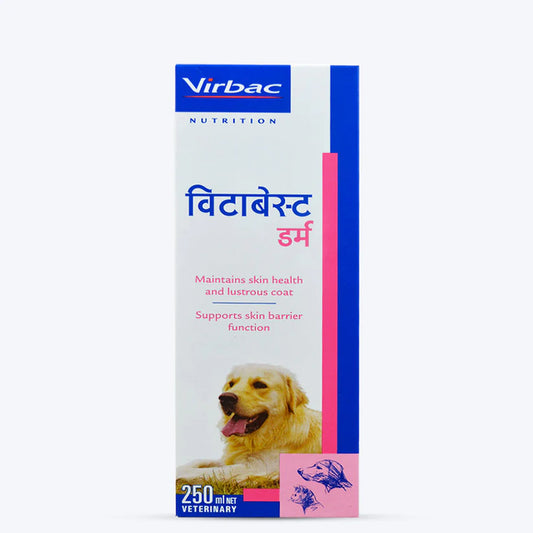 Virbac Vitabest Derm Oral Supplement For Cats and Dogs - 250 ml