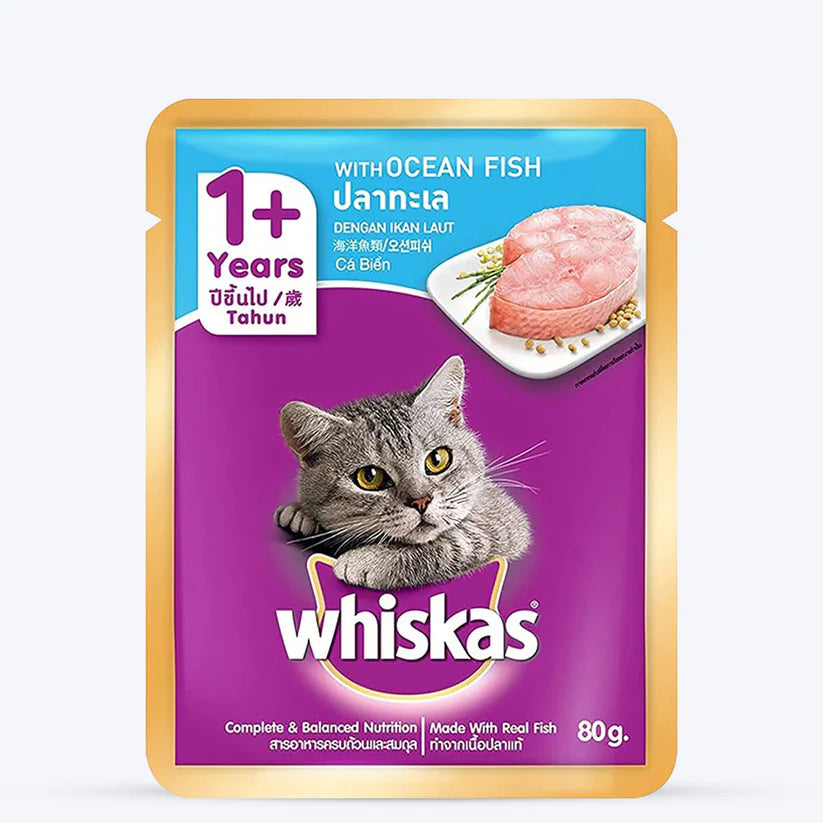 Whiskas Ocean Fish Adult Wet Cat Food (80 g)